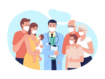 Family medicine 2D vector isolated illustration preview picture