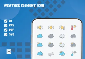 Weather Element Icon Set