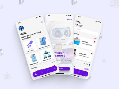 Brain Waver v1.0(By  UI Larax) | AI iOS UI Kit Figma iOS UI kit| designed to enhance the functionality of ChatGPT
