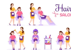 11 Hair Salon Illustration