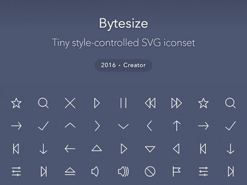 Bytesize: A style-controlled SVG icon set preview picture