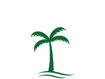 Summer palm tree logo design. preview picture