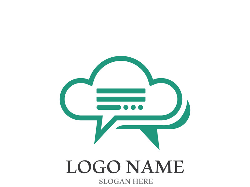 Speech bubble icon logo template vector illustration