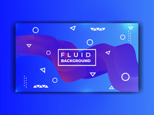 Modern Abstract Blue Light Fluid Background Template