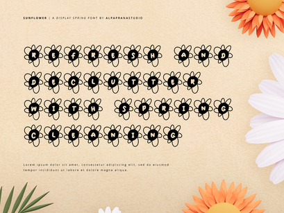 Sun Flower - Decorative Display Font