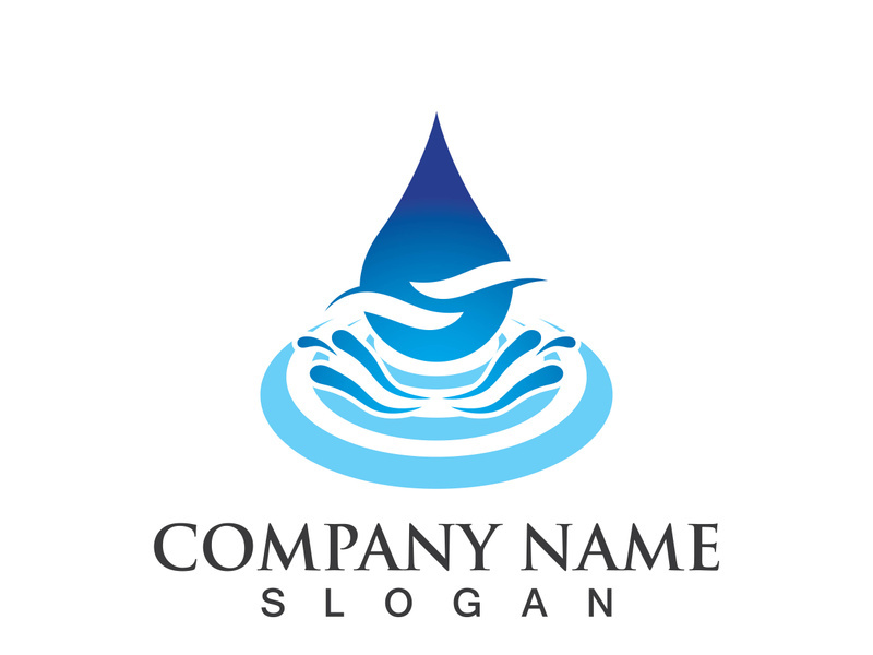 Water drop logo icon illustration template design