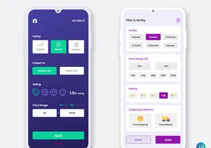Multi Service Mobile App Sortby UI Kit