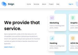 Dsign New NextJs based Landing Page Template