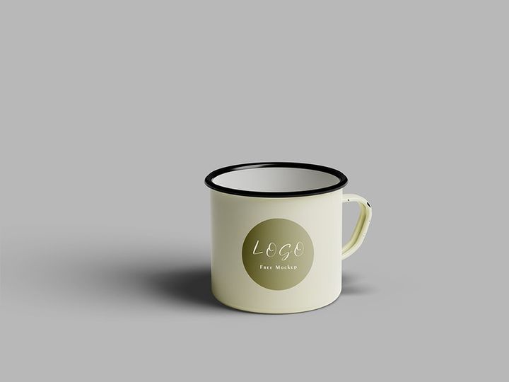 Free Enamel Mug Mockup