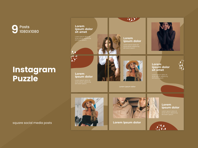 Instagram puzzle feed template
