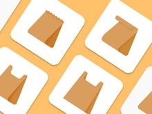 Set of Shopping paper bags.