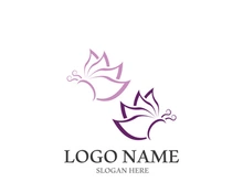 Fresh lavender flower logo vector flat design