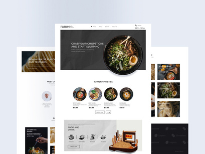 Rameen | Restaurant Landing Page UI Kit
