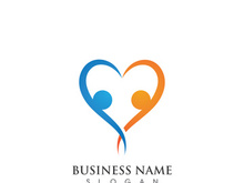 Family Love care  logo Vector icon illustration design