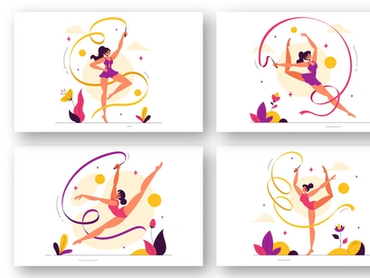 9 Rhythmic Rope Gymnastics Illustration