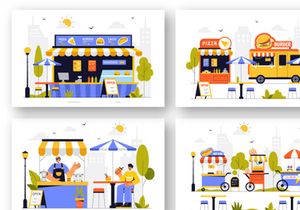 13 Street Food Festival Illustration