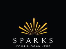 Colorful fireworks splash abstract logo design