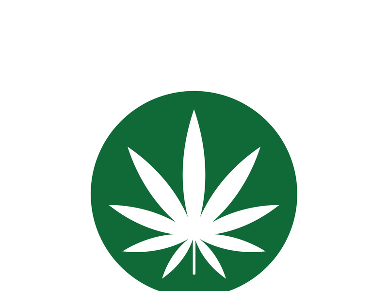 Canabis leaf logo and symbol vector