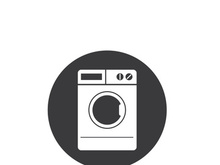 MACHINE WASHING CLOTHES ICON VECTOR IMAGE