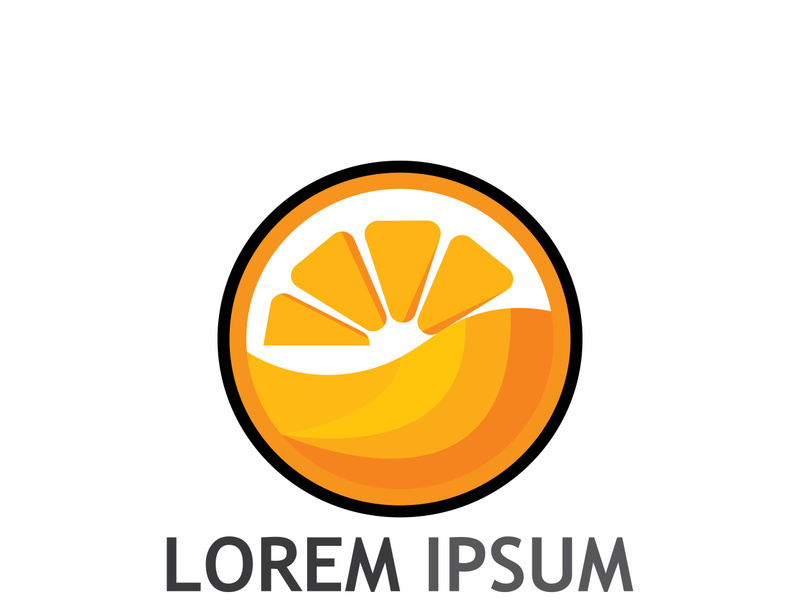 Fresh citrus fruit logo design.