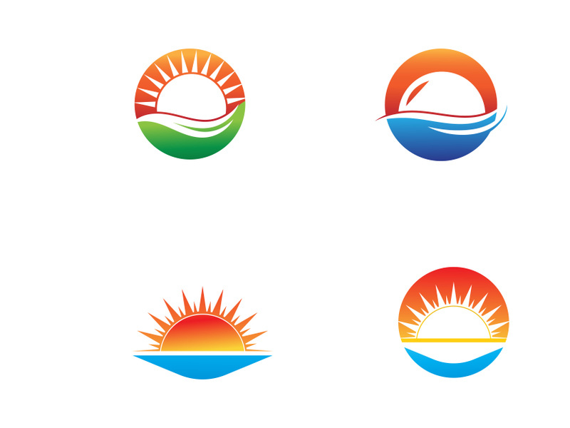 Sun abstract logo creative design.