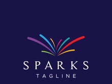 Colorful fireworks splash abstract logo design