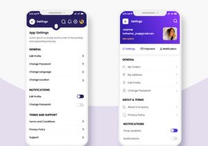 Settings Screen Mobile App UI Kit
