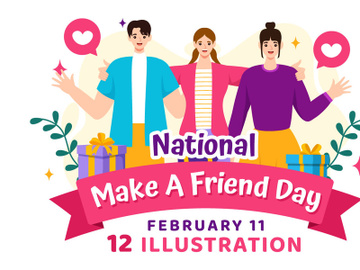 12 National Make a Friend Day Illustration preview picture