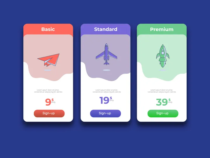 Web Pricing Table