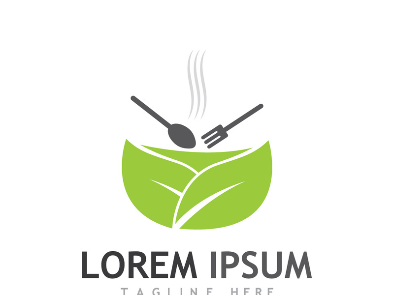 Leaf and spoon logo
