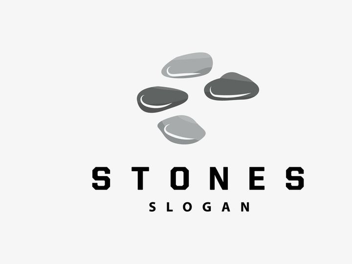 Stone Logo, Premium Elegant Design, Stone Balance Vector