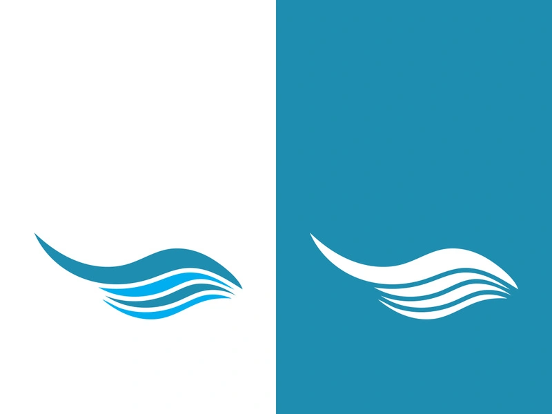 Wave beach vector illustration design logo