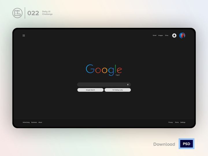 Google Dark Search| Daily UI challenge - Day 022/100