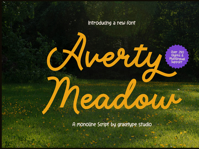 Averty Meadow | Monoline Script