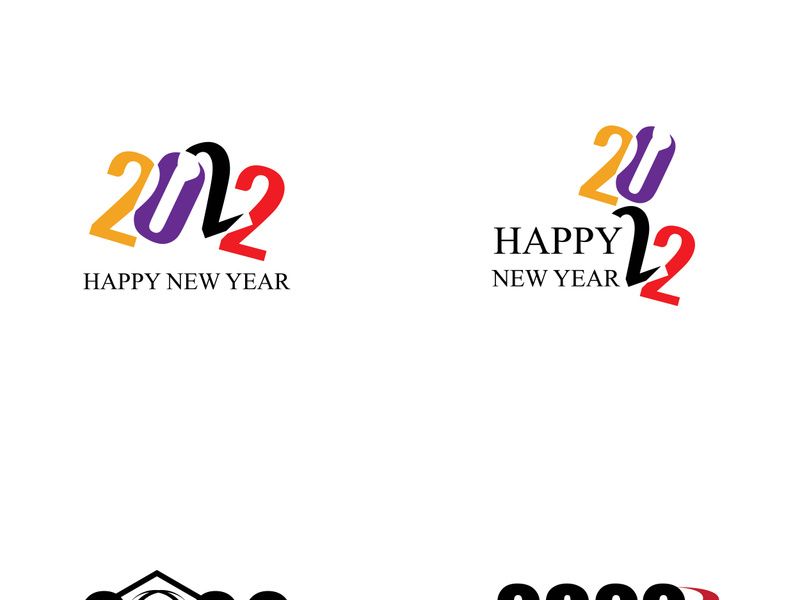 happy new year 2022 vector illustration design template