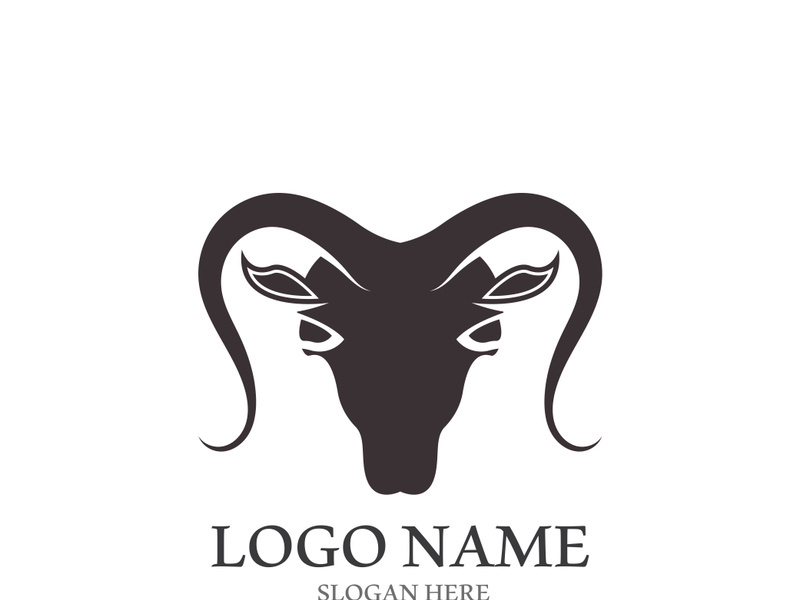 Goat logo template vector icon illustration design