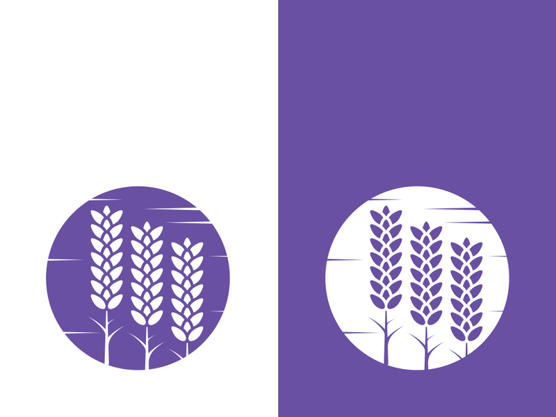 Fresh lavender flower logo vector flat design