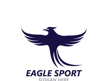 Eagle wing logo design vector image template preview picture