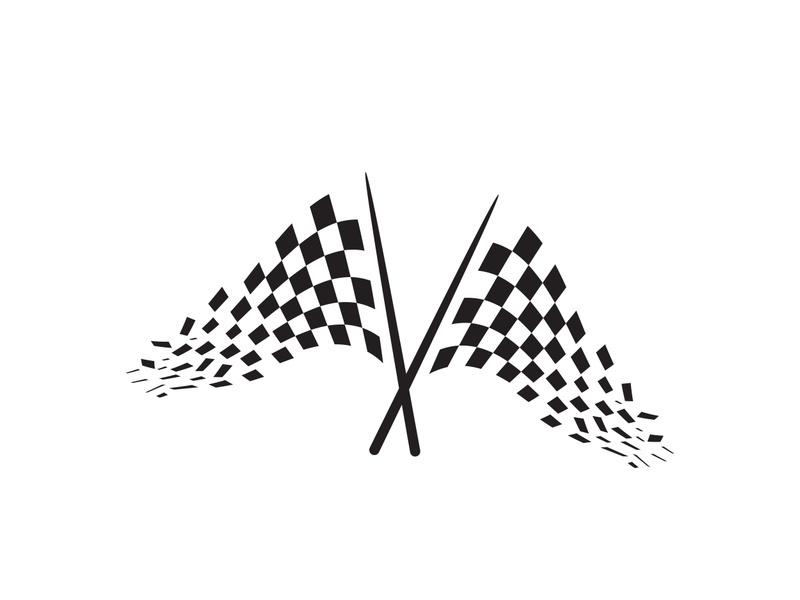 Race flag design illustration