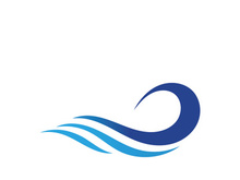 Water wave icon vector template logo