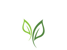 Green leaf ecology nature element vector icon