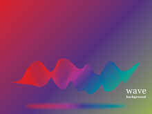 Wave line vector color background illustration