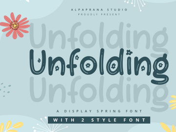 Unfolding - Decorative Display Font preview picture