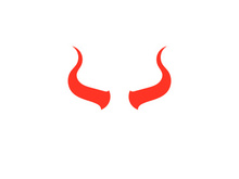 Devil horn red logo icon