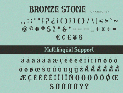 Bronze Stone - Serif Font