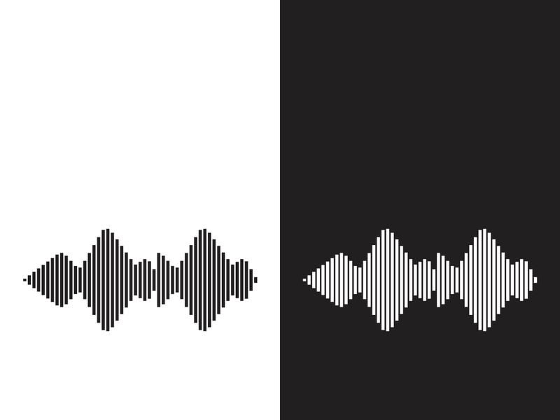 Sound waves logo background modern music vector image