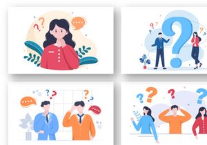 15 People Thinking Problem Solving Illustration