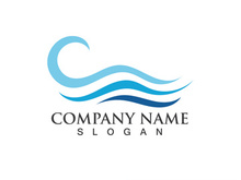 Wave water beach logo