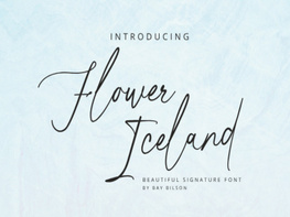 Flower Iceland Calligraphy Font preview picture