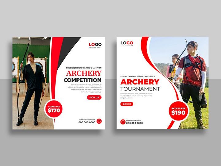 Archery Tournament Social Media Instagram Post Ver-1